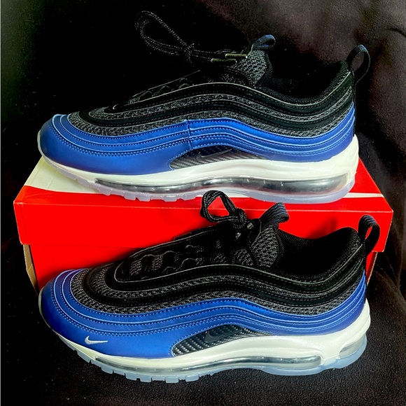 NIKE  AIR MAX 97 QS CI5011 400 Foamposite Royal Men's Running Shoes Size 9.5 - Picture 1 of 7